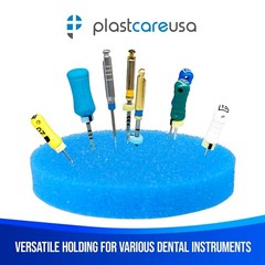 100 2.5″ Premium Endodontic Foam Round Blue Sponge Cushions Dental Endo Files