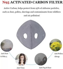 2x Anti Pollution Half Face Cover Respirator Mask With Filters Sports Facepiece