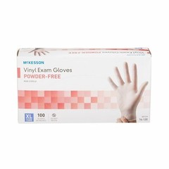 McKesson Vinyl Exam Powder Free Gloves Extra-Large (Pack of 100) (14-120)