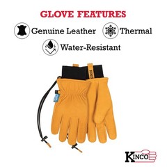 Kinco 9084Kwp-L Hydroflector Wanoga Thermal Lined Water-Resistant Premium Grain