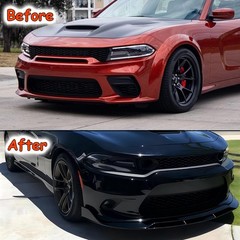 4PCS Front Bumper Lip Splitter 15-23 Dodge Charger SRT Hellcat Scat Pack Black