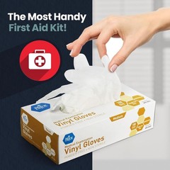Disposable Medical Grade Vinyl Exam Gloves, Latex & Powder Free, Ultra-Strong…