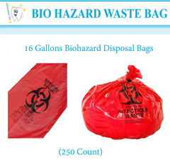Infectious Waste Bag BIOHAZARD Red Bags StickOn, Mini 6×6, 9×10, 10/16 Gallons