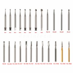 FG Round Dental Burs, 19mm (Pack of 10-100), Carbide for High Speed Handpiece
