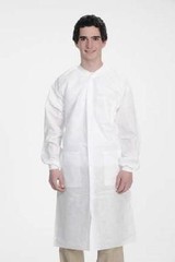 VALUMAX EXTRA SAFE LAB COATS WHITE LARGE 10/PACK