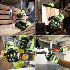 Work Gloves Men Women, A5 Cut Resistant Gloves, Impact Gloves, Heavy Duty Wor…