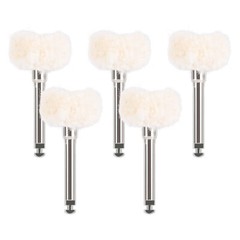 5Pc Cotton Dental Polishing Brush Wheel RA2.35mm Contra Angle RA Latch Type NEW