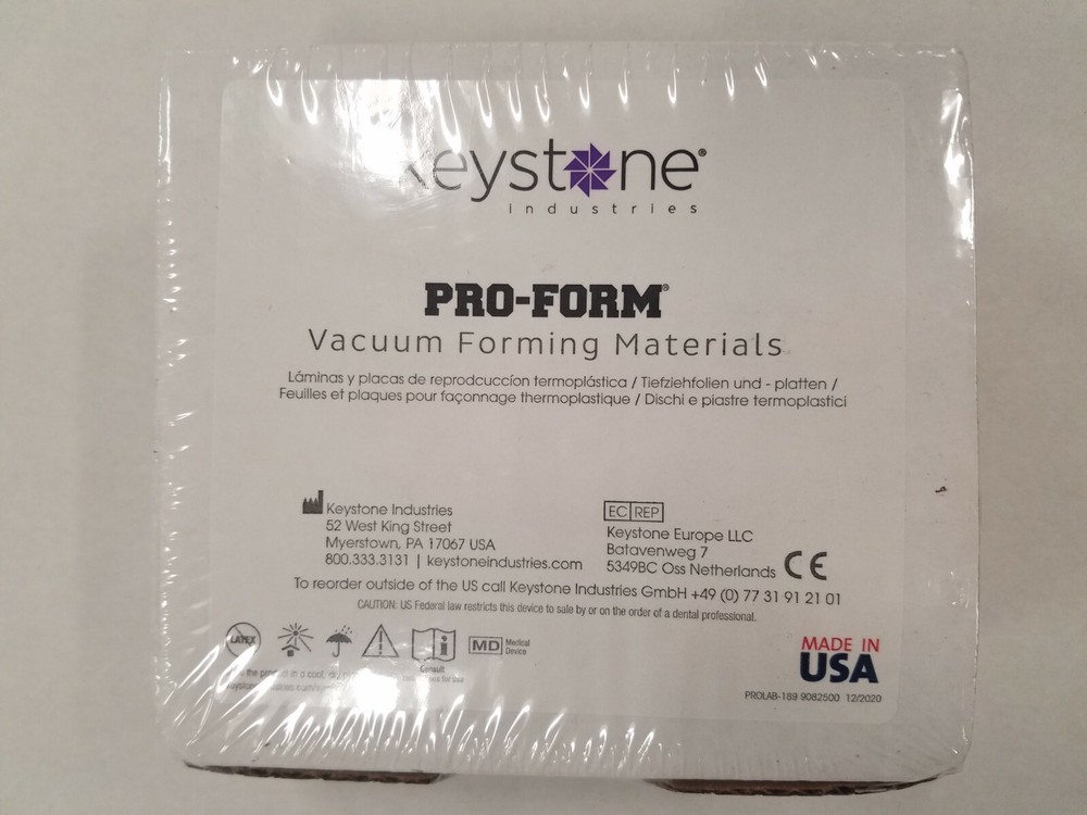 *25-Sheets* Keystone Pro-Form Vacuum Forming Material Soft EVA Clear 9596980
