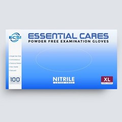 Nitrile Disposable Exam Gloves Powder Free,3.5Mil S,M,L,XL (100pcs/Bx),Blue