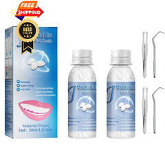 Tooth Repair Kits,2Pcs 30ml Dental Denture 2pcs