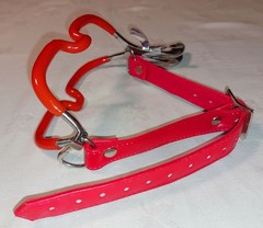 PVC Coated Jennings Mouth Gag Dental Gag Red Soft Leather Strap UK Seller