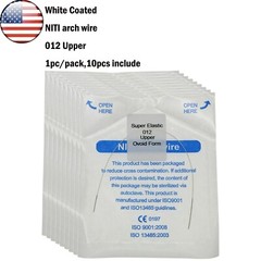 10Pcs Dental Orthodonic Niti White Arch Wire Super Elastic Upper Lower 012-020