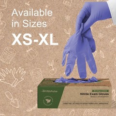 FifthPulse Biodegradable Nitrile Gloves Medium 150 Count Powder~Free Food Safe