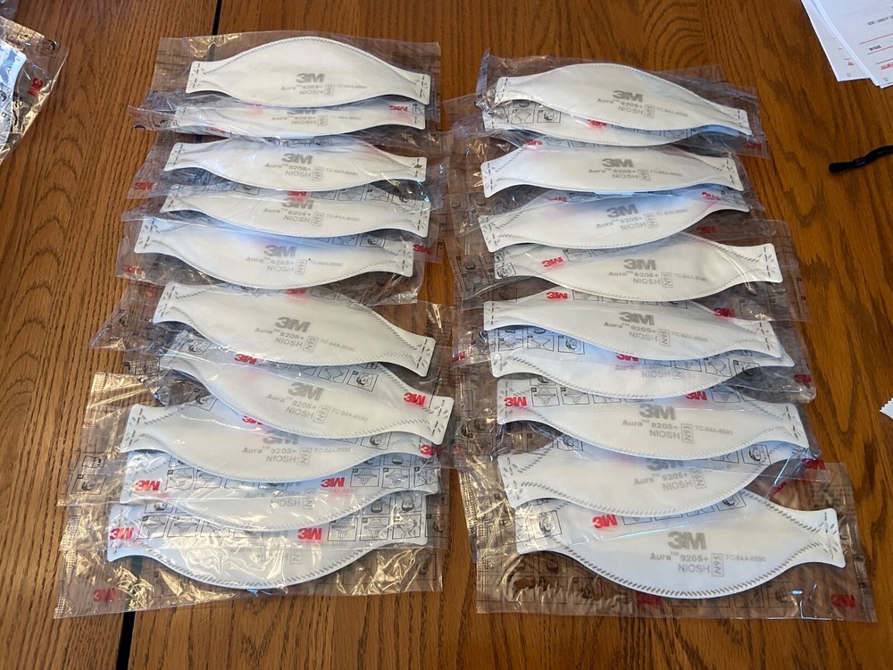20 pk,3M Aura 9205+ N95 NIOSH Approved Particulate Respirator Face Mask USA Made