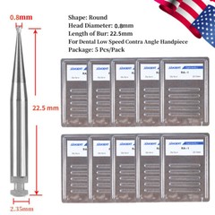 5-100PCS Dental RA #1 Round Carbide Bur for Slow Speed Latch Type #1 RA Burs