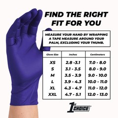 3 Mil Indigo Nitrile Exam Gloves Latex Free Disposable Medical Grade Food Prep
