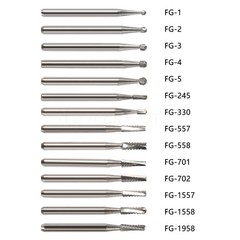 Dental Burs FG 330 557 701 Pear High Speed Tungsten Carbide Burr 19mm Midwest