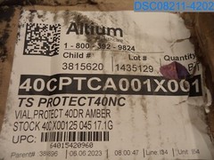 Qty=125: NO CAP: 40CPTCA001X001, Vial, Protect 40DR Amber, TS Protect40NC