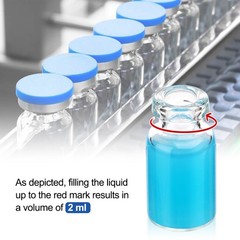 100PCS 2/3ml Glass Vials Headspace Vials Lab Sample Vials with 13mm Caps New