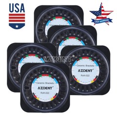 AZDENT Dental Orthodontic Braces Clear Ceramic Bracket Roth Slot.022 Hooks 3 4 5
