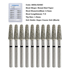 Dental Diamond Burs FG Round End Taper 856 850 Super Coarse Fine High Speed Burr