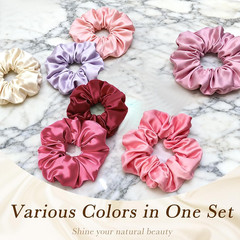 Bsofer Large Satin Scrunchies 18 Colors – Hair Scrunchies for Women & Girls,Hair