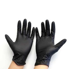 Case of 1000 Black Nitrile Disposable Exam Gloves 4 Mil, Latex & Powder Free