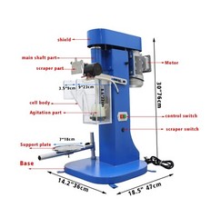 1 PC 110V Laboratory Metallurgy Mineral Processing 1.5L Flotation Machine