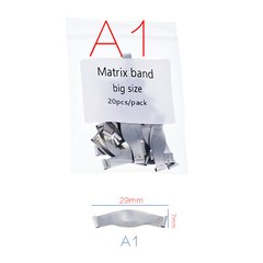 20Pcs/Pack Dental Saddle Contoured Metal Matrices Matrix Band / Springclip