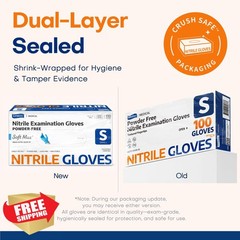 Supmedic Nitrile Gloves Blue Small, 100 Count