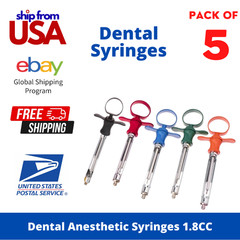 10x Dental Anesthetic Syringe 1.8CC Self-Aspirating Surgical Stainless Steel USA