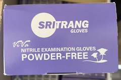 2500 Sri Trang Nitrile Exam Medical Gloves, Powder-Free MEDIUM