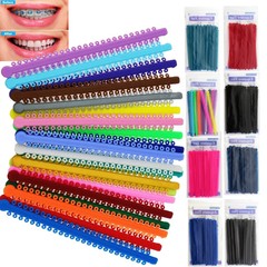1000Pcs/Pack Dental Orthodontic Elastics Rubber Bands Ligature Ties 48 Colors
