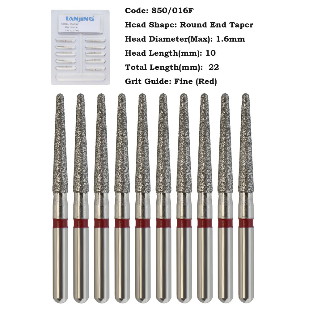 Dental Diamond Burs FG Round End Taper 856 850 Super Coarse Fine High Speed Burr
