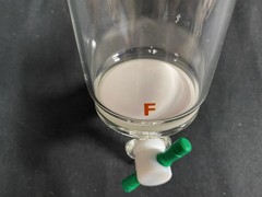 CHEMGLASS 200mL 24/40 4mm TEF STPK F Frit Solid Phase Peptide Synthesis Vessel