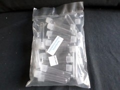 (25) Unbranded Laboratory Culture Tubes & Cap, Polystyrene, 17x100mm, T8597