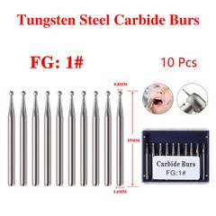 Dental Surgical Burs 19mm/25mm Carbide Bur Friction Grip FG Round For High Speed