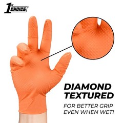 Latex-Free Orange Cleaning Gloves – XXLarge, 6 mil Thickness