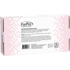 Large Pack of 100 Pink Nitrile Gloves Disposable Food Safe Chemical Resistant