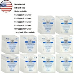 US 10 Pcs Dental Ortho Niti White Arch Wire Super Elastic Upper/Lower 012-020
