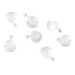 Dental Orthodontic Composite Clear Ceramic Lingual Buttons for Bondable Round