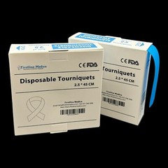Disposable Tourniquet 1″ x 18″ – Latex-free – Blue – Roll Of 25 – 4 Pack
