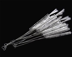 Nylon Test Tube Brush Circular Industrial Pipeline Brush Bottle Straw Brush