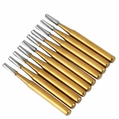 10Pcs Dental Tungsten Carbide Burs Crown Cutter Cutting Transmetal FG 1957
