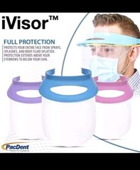 PacDENT iVISOR Face Shield Blue Kit With 1 Visor & 3 Shileds V013B 1pc