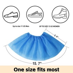 1000 Disposable Shoe Covers – Waterproof, Non-Slip Booties for Men & Women, Fits