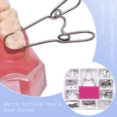 1Box/36PCS Dental Saddle Contoured Metal Matrices Matrix with Springclip USA