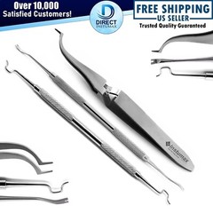 3Pcs Basic Ortho Kit Placing & Removing Elastic Ligatures Orthodontic Instrument