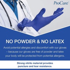 200 Count Nitrile Gloves – Large, Latex Free, Ambidextrous & Powder Free