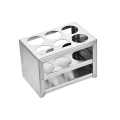 Stainless Steel Test Tube Holder Rack 6 Hole 3 Layer for 26-30mm Tubes
